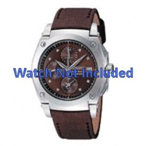 Seiko horlogeband 7T92-0GZ0 / SND859P1 Leder Bruin 20mm + standaard stiksel